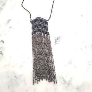 ($5 as an add-on) Metal tessel necklace